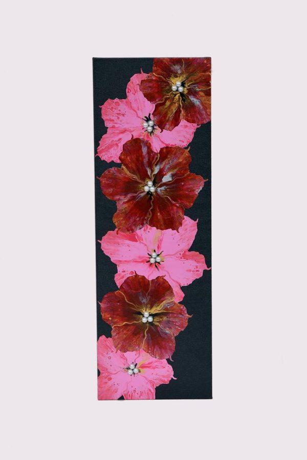 Floral Art with Pearls - Image 2
