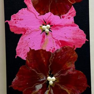Floral Art with Pearls