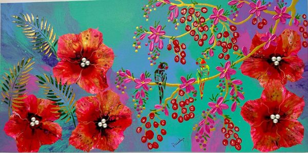 Parakeet Paradise with Pearls - Image 3